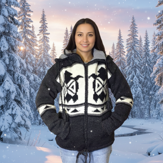 Veste en laine tortue éternelle OLDTRIBES™