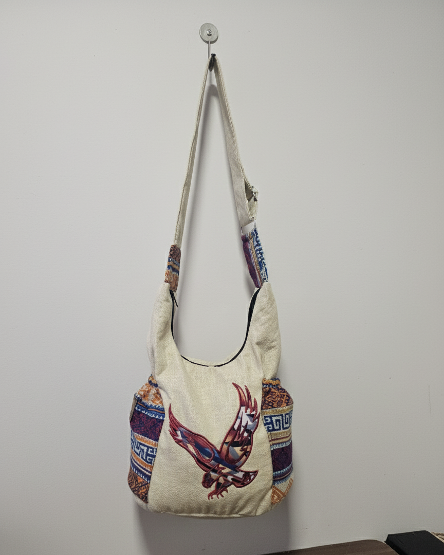 Eagle Spirit Embroidered Crossbody Bag