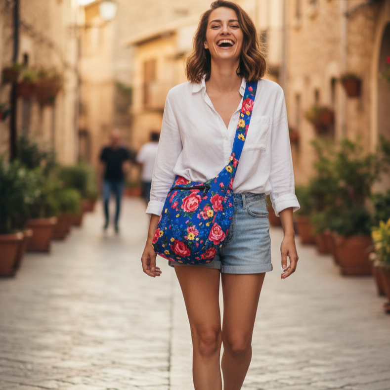 Blue Kookum Crossbody Bag