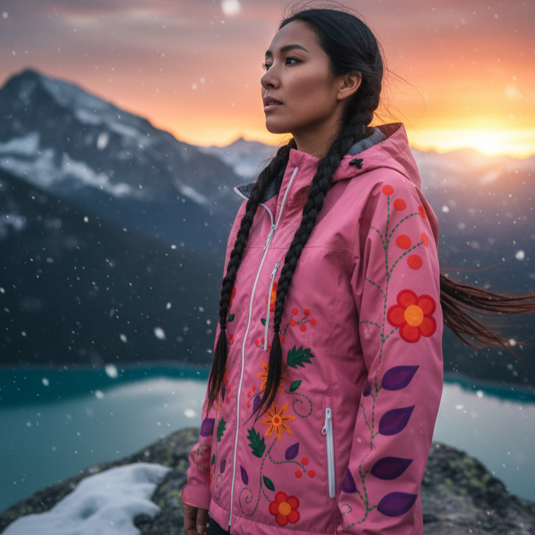 OLDTRIBES™ Pink  Spring Blossom Windbreaker
