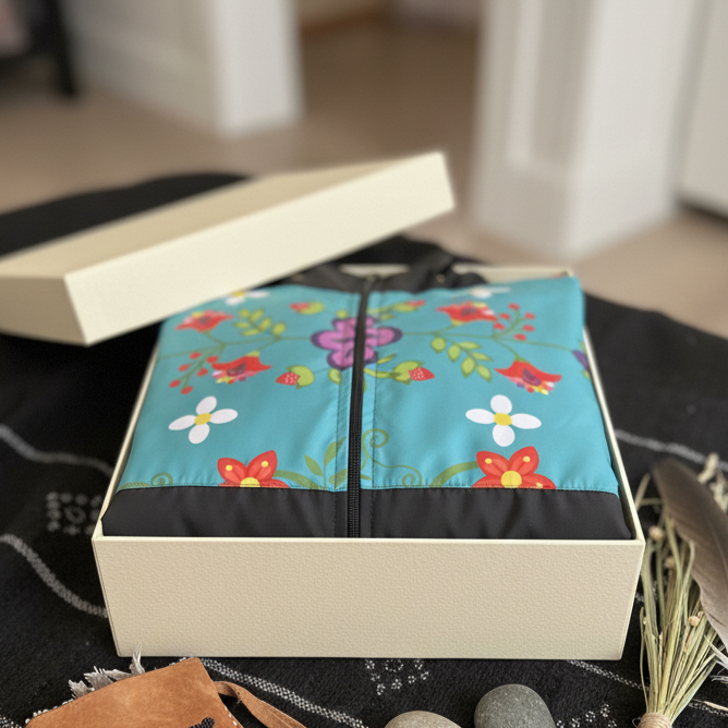 OLDTRIBES™ Turquoise Bloom Windbreaker