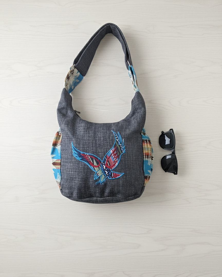 Eagle Spirit Embroidered Crossbody Bag