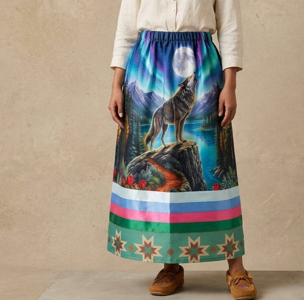 Northern Wolf Ribbon Skirt