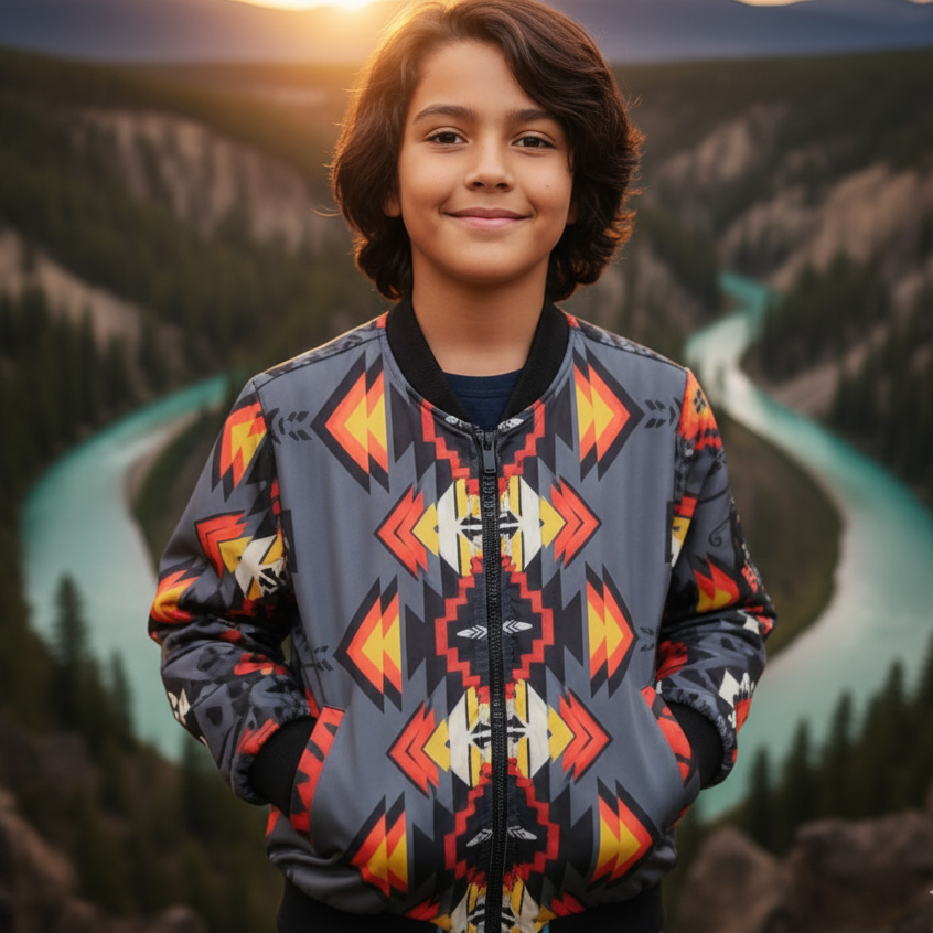 Granite Rose Kids Bomber