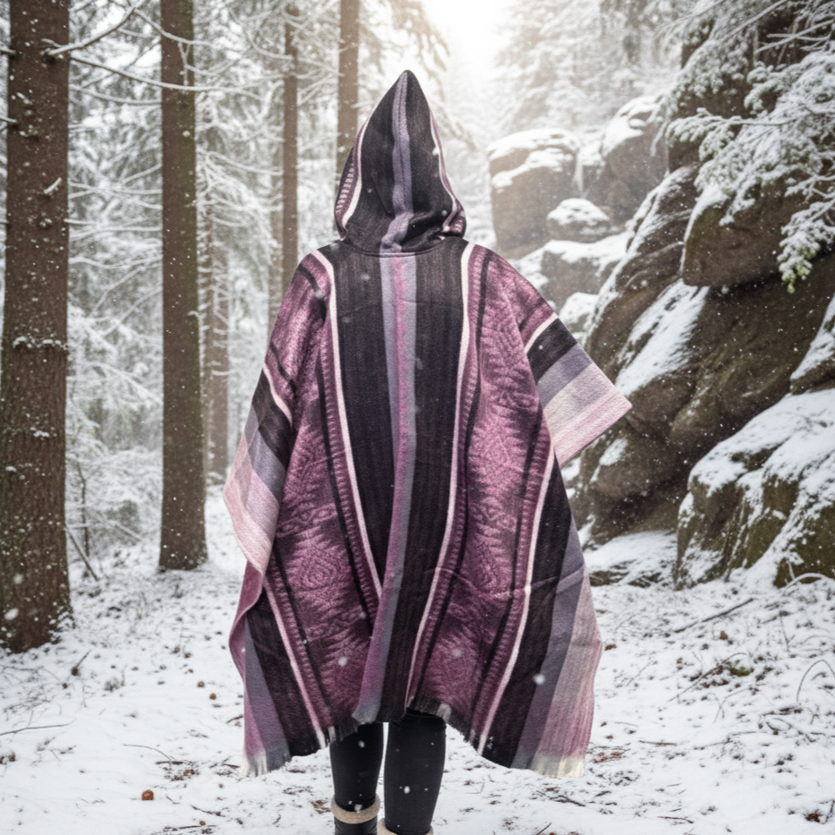 Lavender Soft Handmade Wool Ponchos