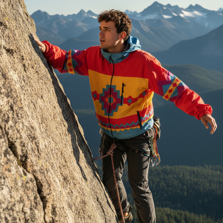 OLDTRIBES™ Blue zigzag Windbreaker