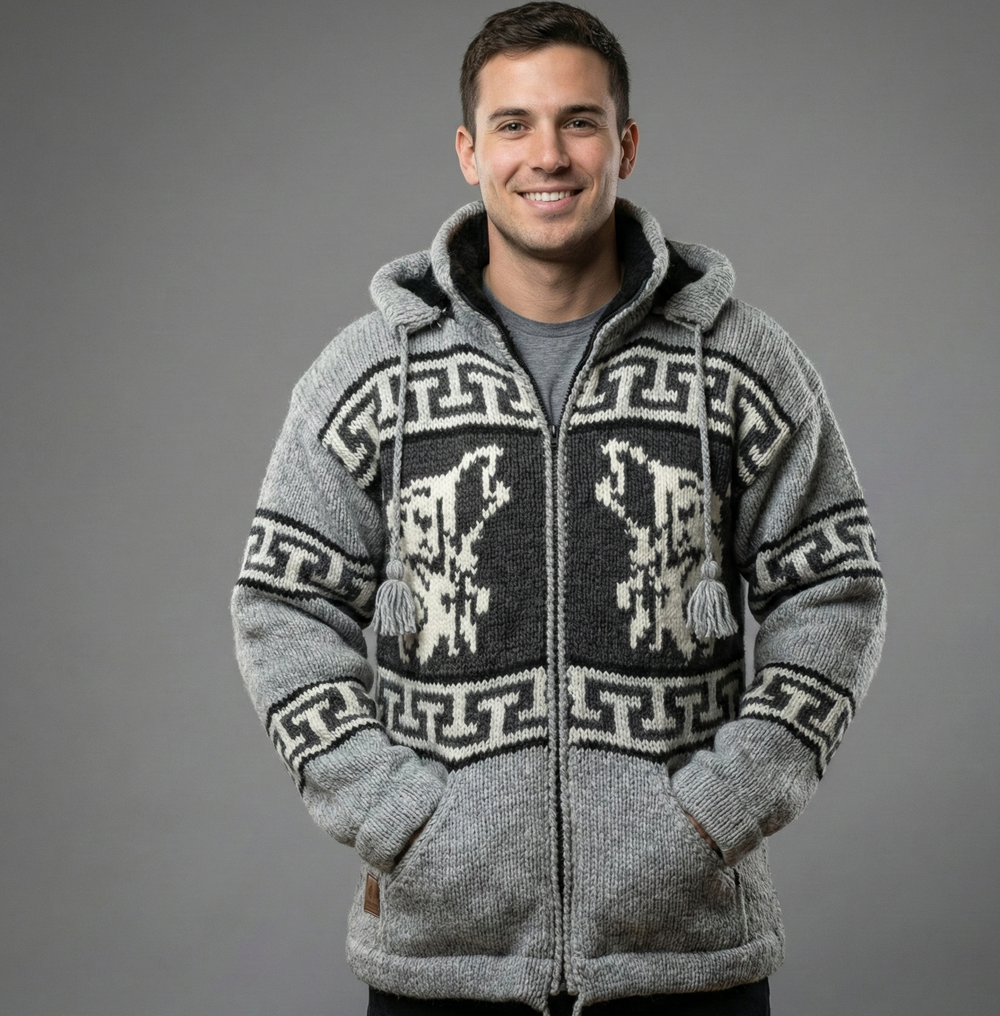 OLDTRIBES™ Lunar Wolf Wool Jacket