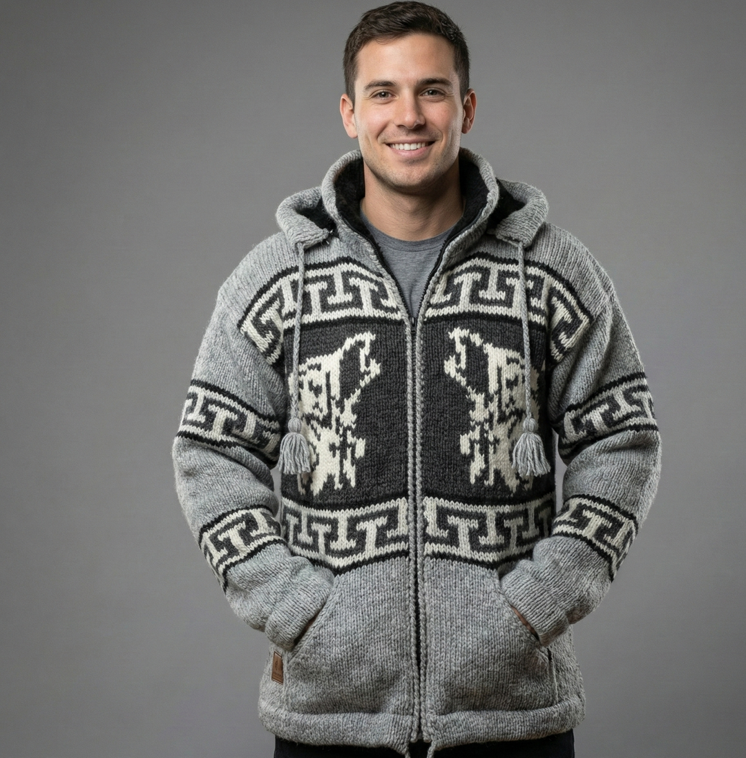 OLDTRIBES™ Lunar Wolf Wool Jacket