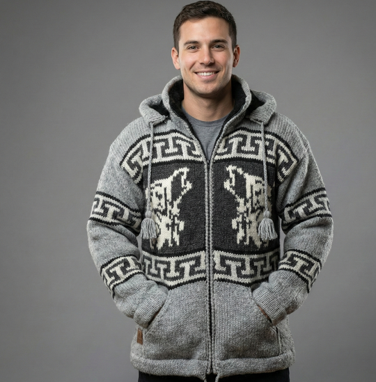 OLDTRIBES™ Lunar Wolf Wool Jacket