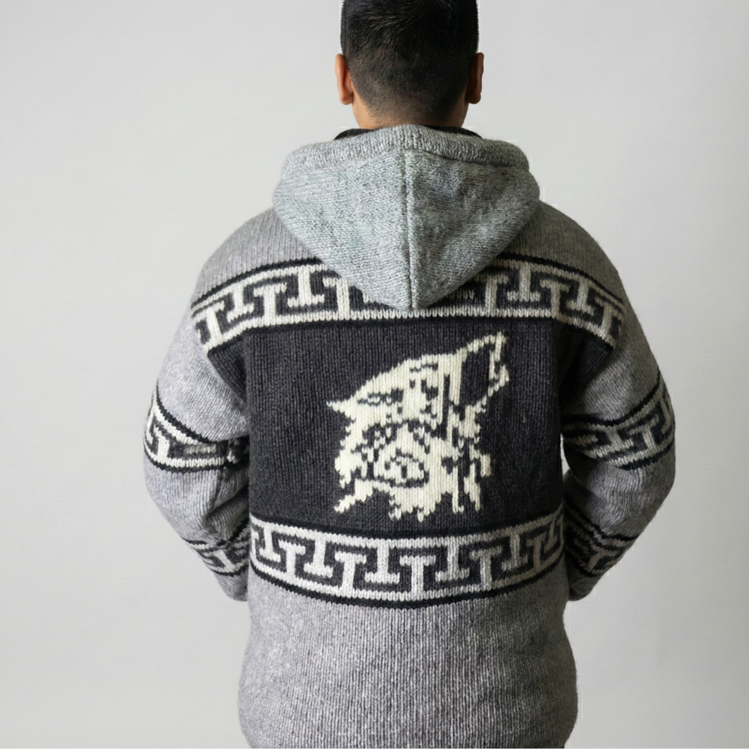 OLDTRIBES™ Lunar Wolf Wool Jacket