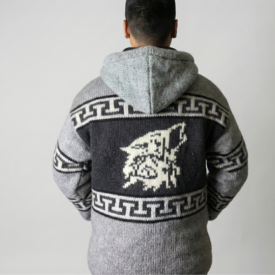 OLDTRIBES™ Lunar Wolf Wool Jacket