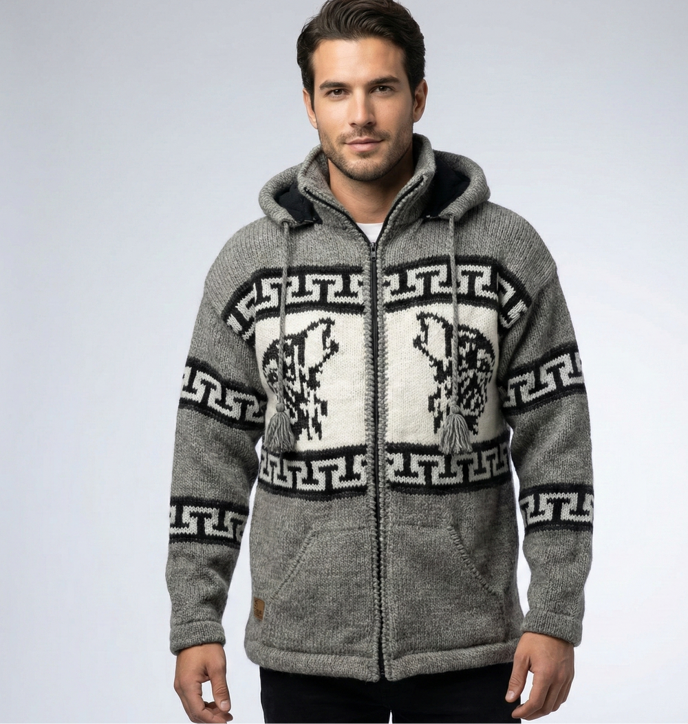 OLDTRIBES™ Lunar Wolf Wool Jacket