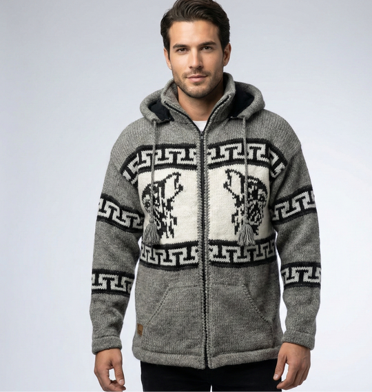 OLDTRIBES™ Lunar Wolf Wool Jacket