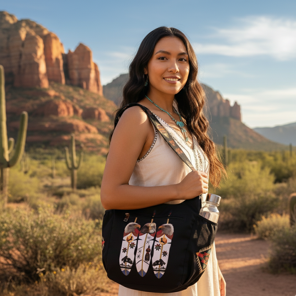 Eagle Feather Crossbody Bag