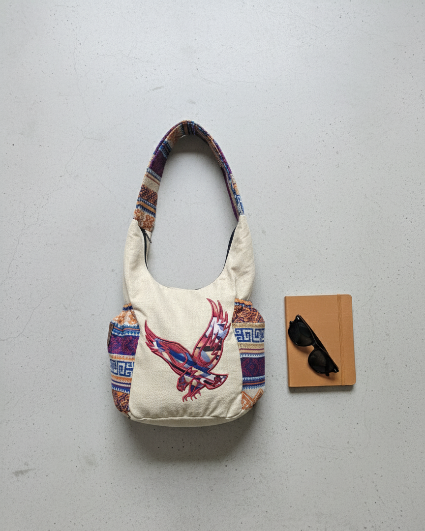 Eagle Spirit Embroidered Crossbody Bag