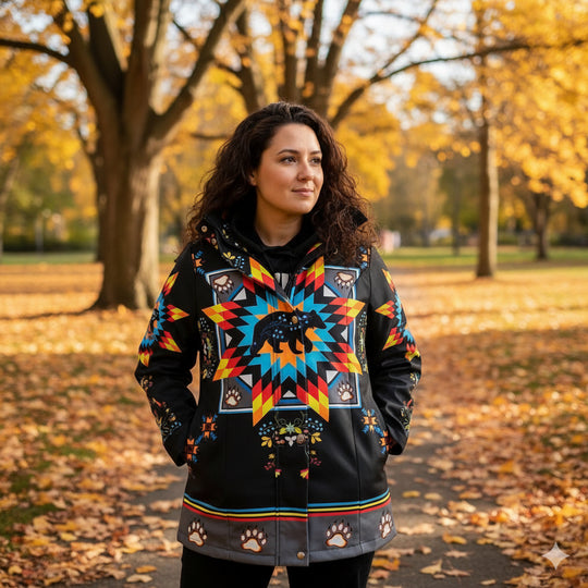 Midnight Bear 3/4-Length Coat