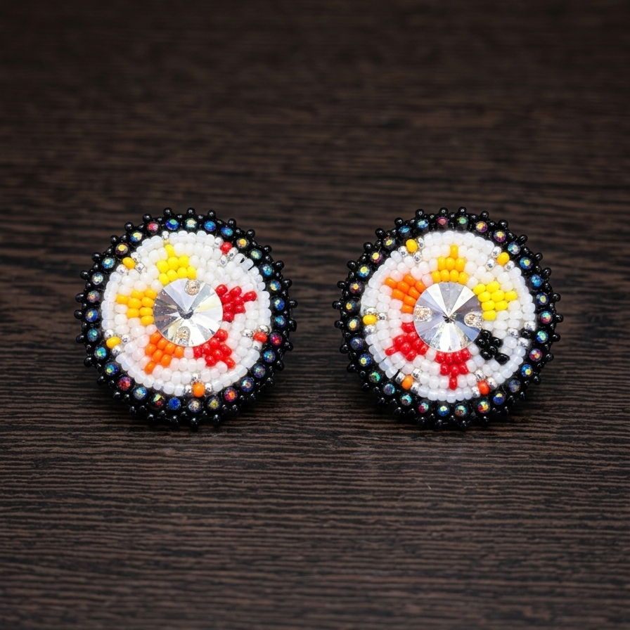 Beaded Halo Studs
