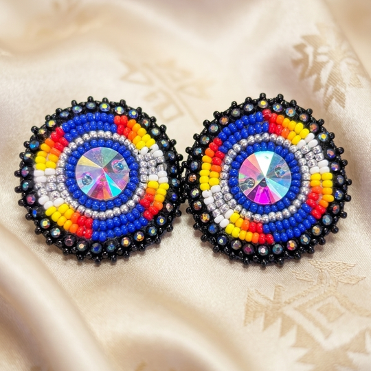Beaded Halo Studs