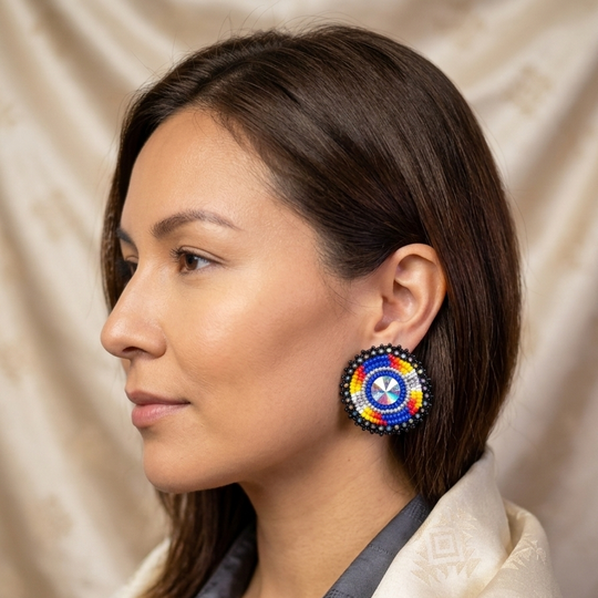 Beaded Halo Studs