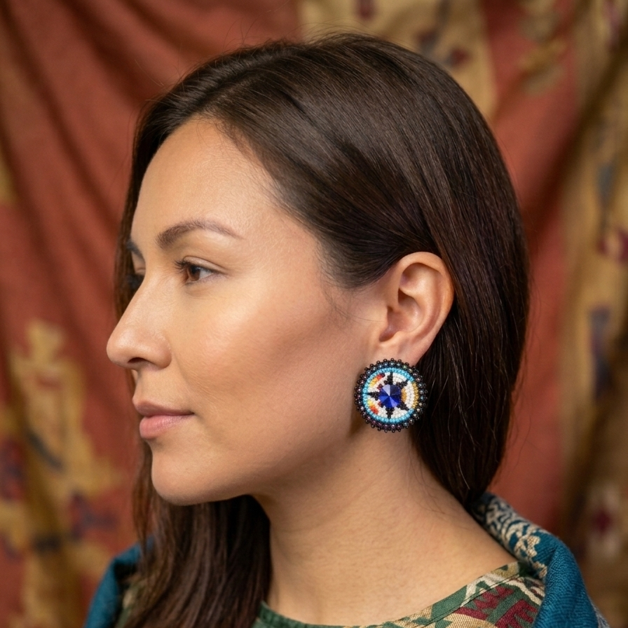 Beaded Halo Studs