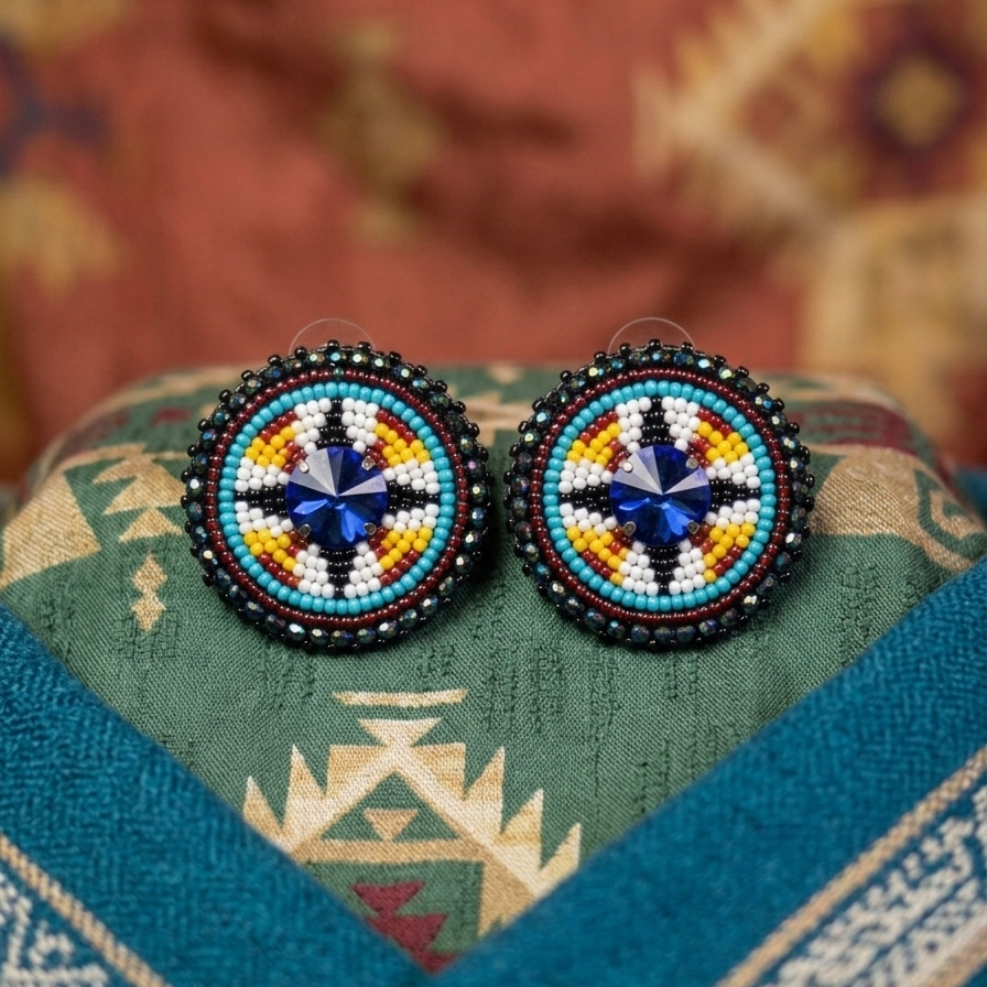 Beaded Halo Studs