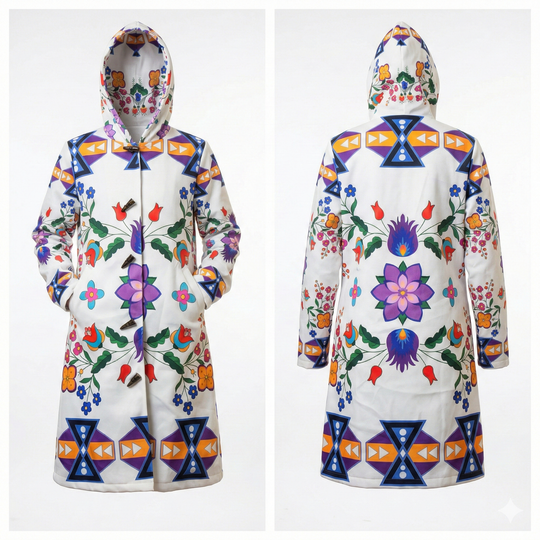 OLDTRIBES™  Artic Flowers Long Coat