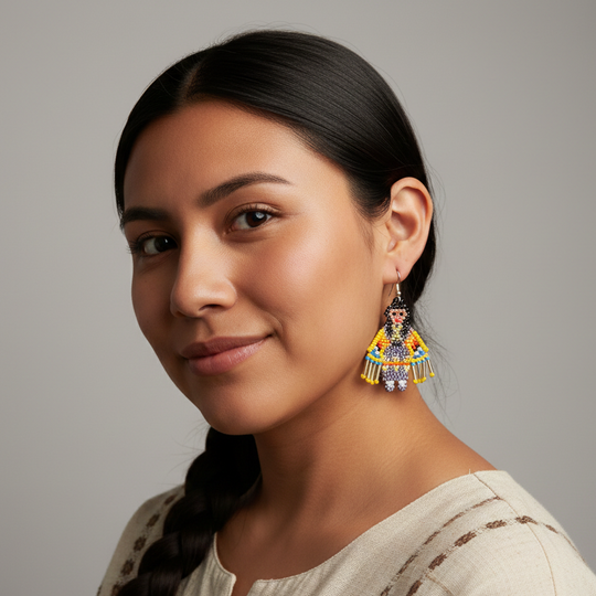 OldTribes™ American Kachina Doll Girl Woman (Light Purple)