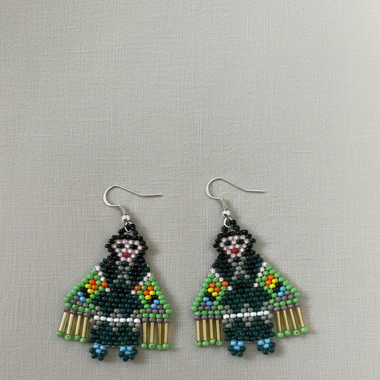 OldTribes™ American Kachina Doll Girl Woman (GREEN)