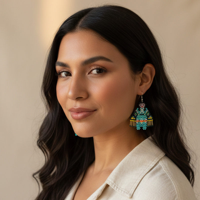 OldTribes™ American Kachina Doll Girl Woman Turquoise