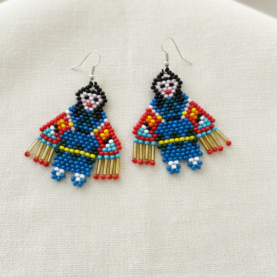 OldTribes™ American Kachina Doll Girl Woman (Blue)