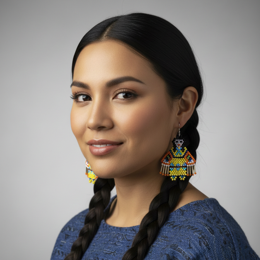 OldTribes™ American Kachina Doll Girl Woman (Yellow)