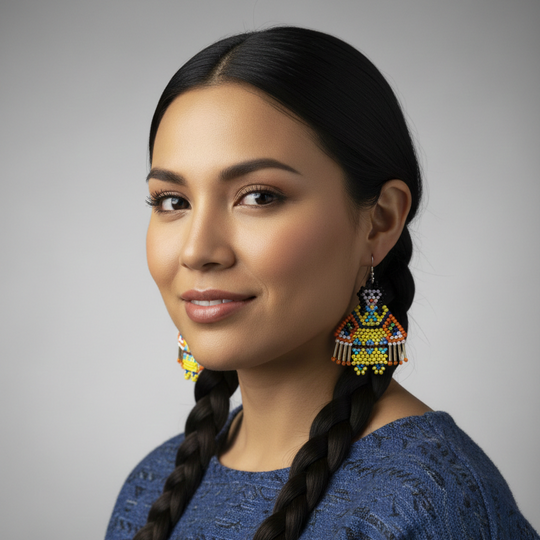 OldTribes™ American Kachina Doll Girl Woman (Yellow)