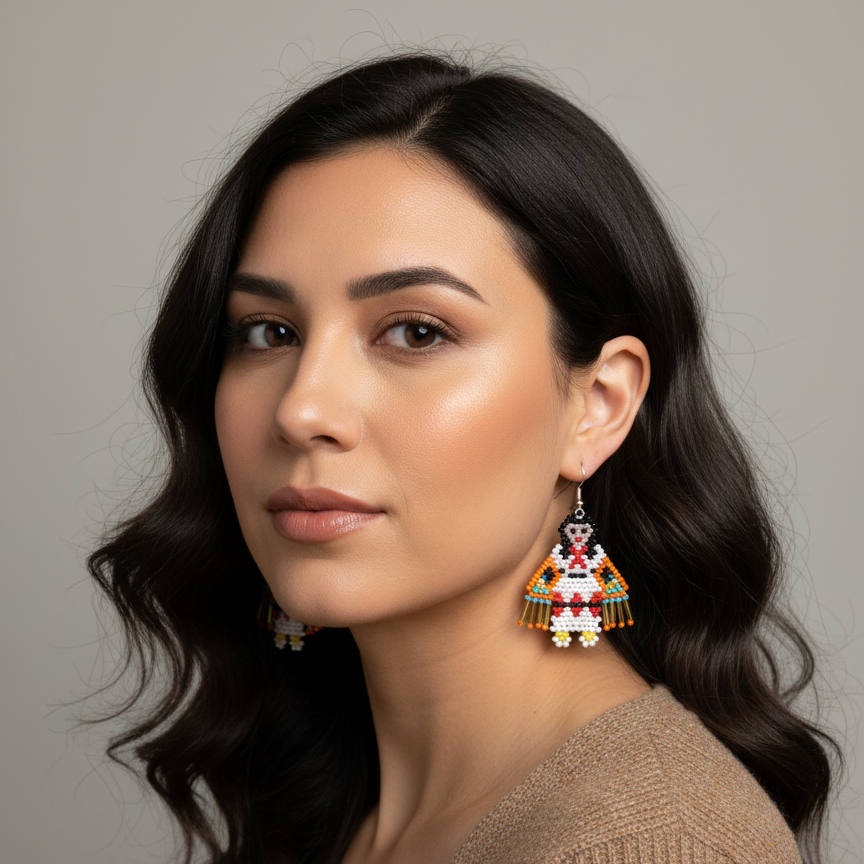 OldTribes™ American Kachina Doll Girl Woman White