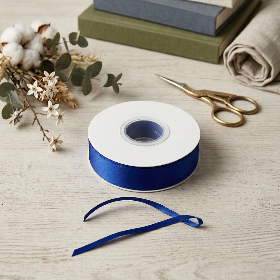 OLDTRIBES 30 Meter Double Face Royal Blue #329 Ribbon Roll