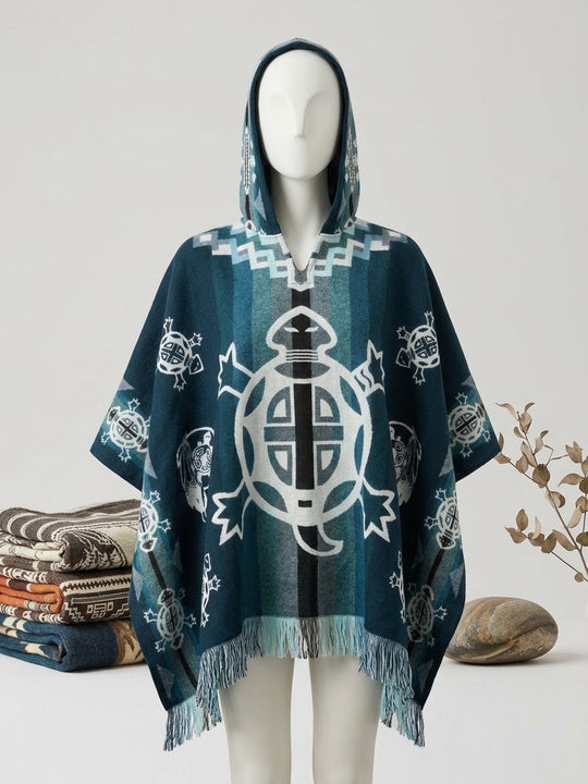 Turtle HandMade Wool Poncho
