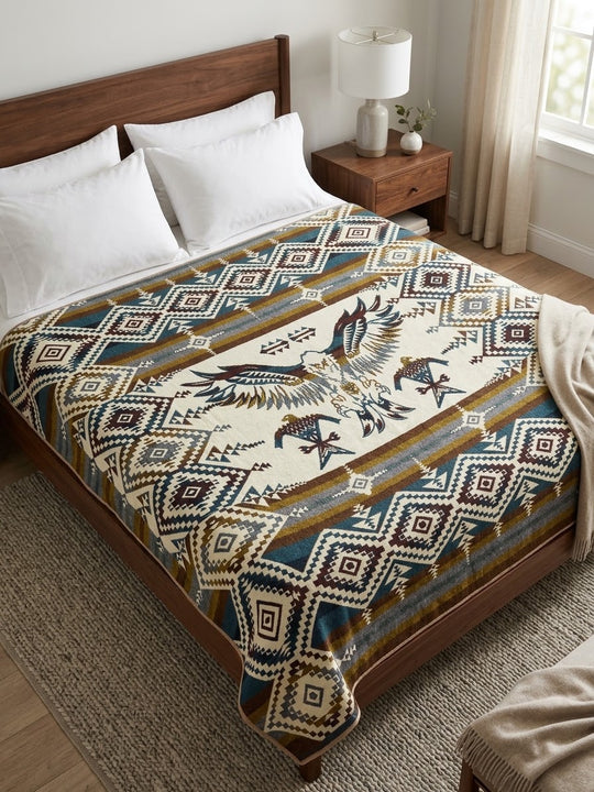 OLDTRIBES™ Hunting Eagle Alpaca Blanket