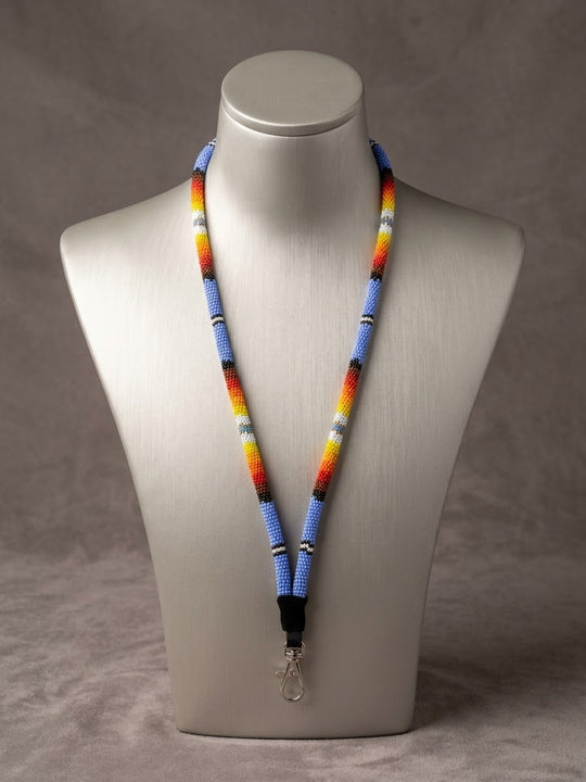 Round Beaded Lanyard( Purple)