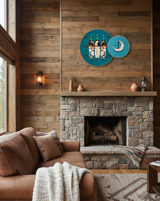 Horloge murale indigène Eagle