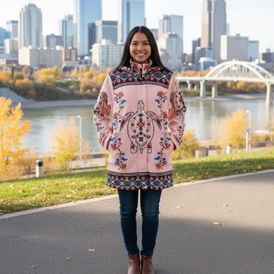 Manteau 3/4 en écaille de tortue