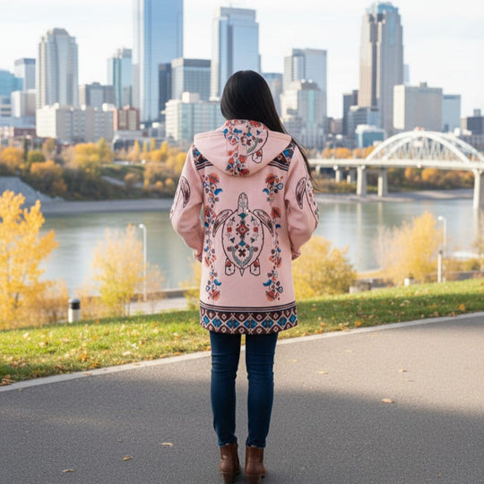 Manteau 3/4 en écaille de tortue