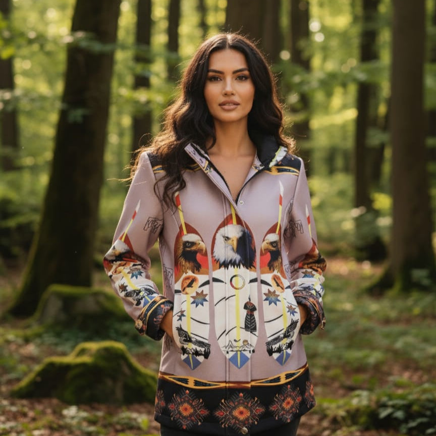 Soft purple Eagle 3/4-Length Coat