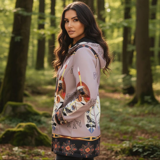 Soft purple Eagle 3/4-Length Coat