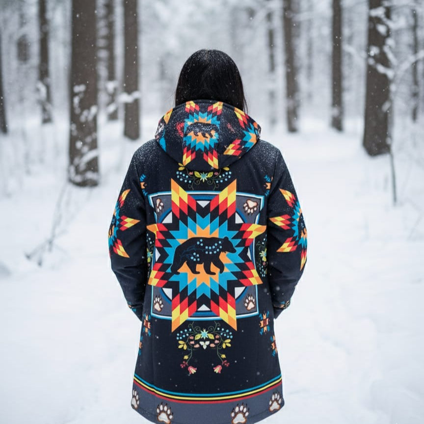 Midnight Bear 3/4-Length Coat