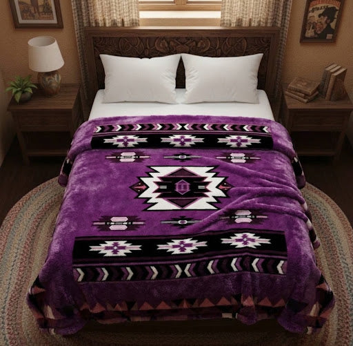 Pink Navajo luxury Plush Blanket