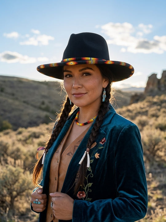 Size-57 Handmade Beaded Hat