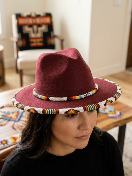 Size-57 Beaded Hat (Coloured)