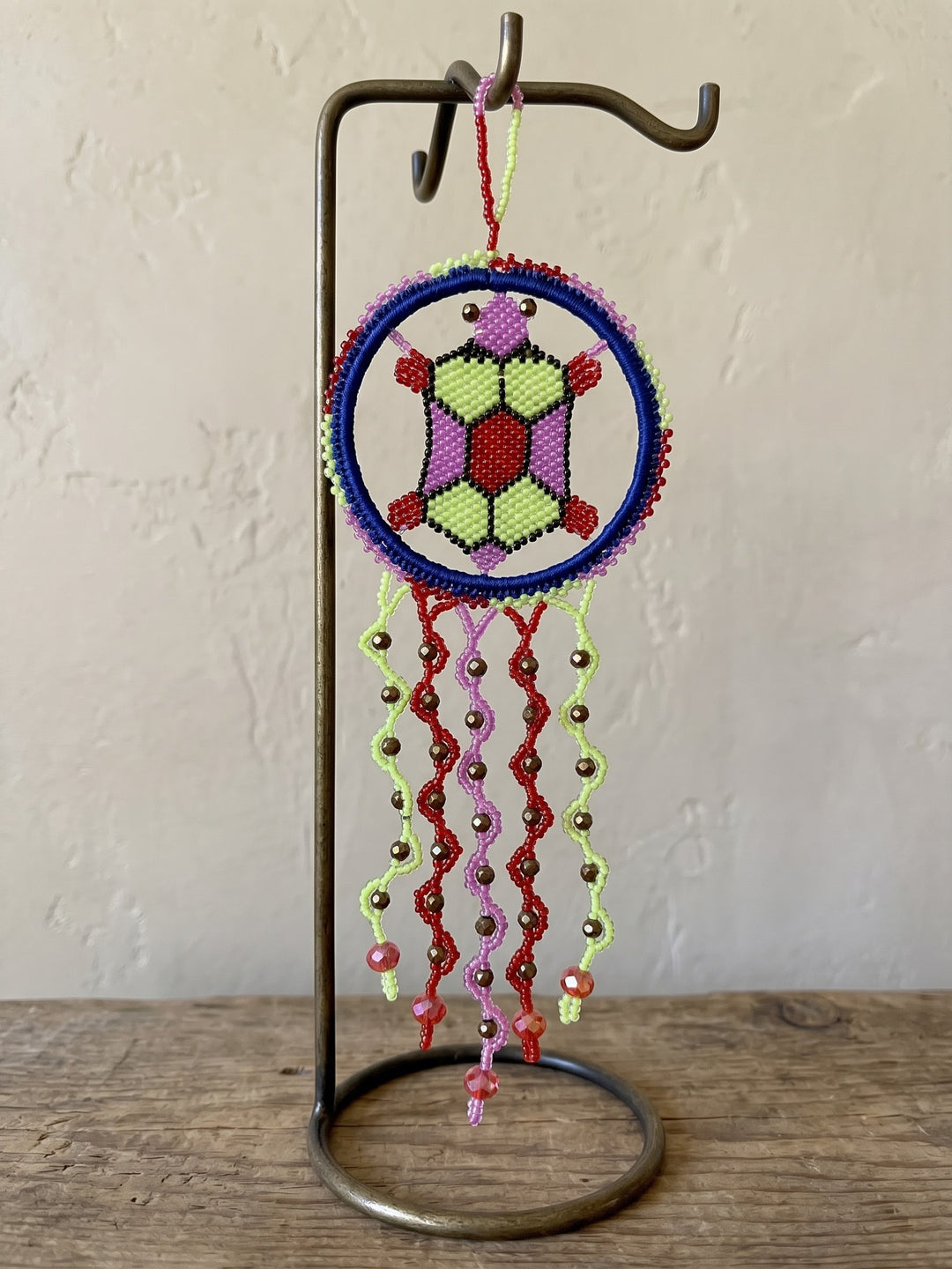 Blue/ purple /Red Beaded Turtle Ornament