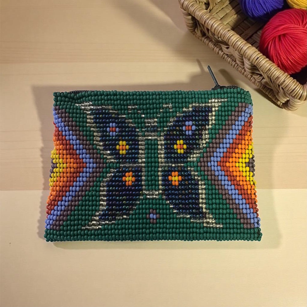 OLDTRIBES™ Butterfly Beaded coin purse