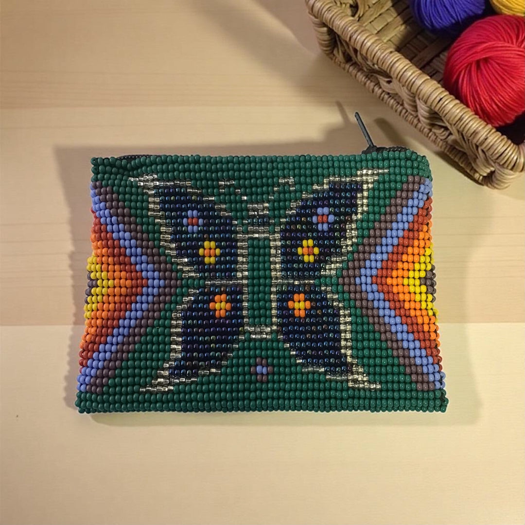 OLDTRIBES™ Butterfly Beaded coin purse