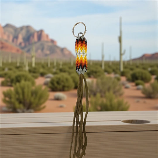 OLDTRIBES™ grey Handcrafted Beaded Keychain